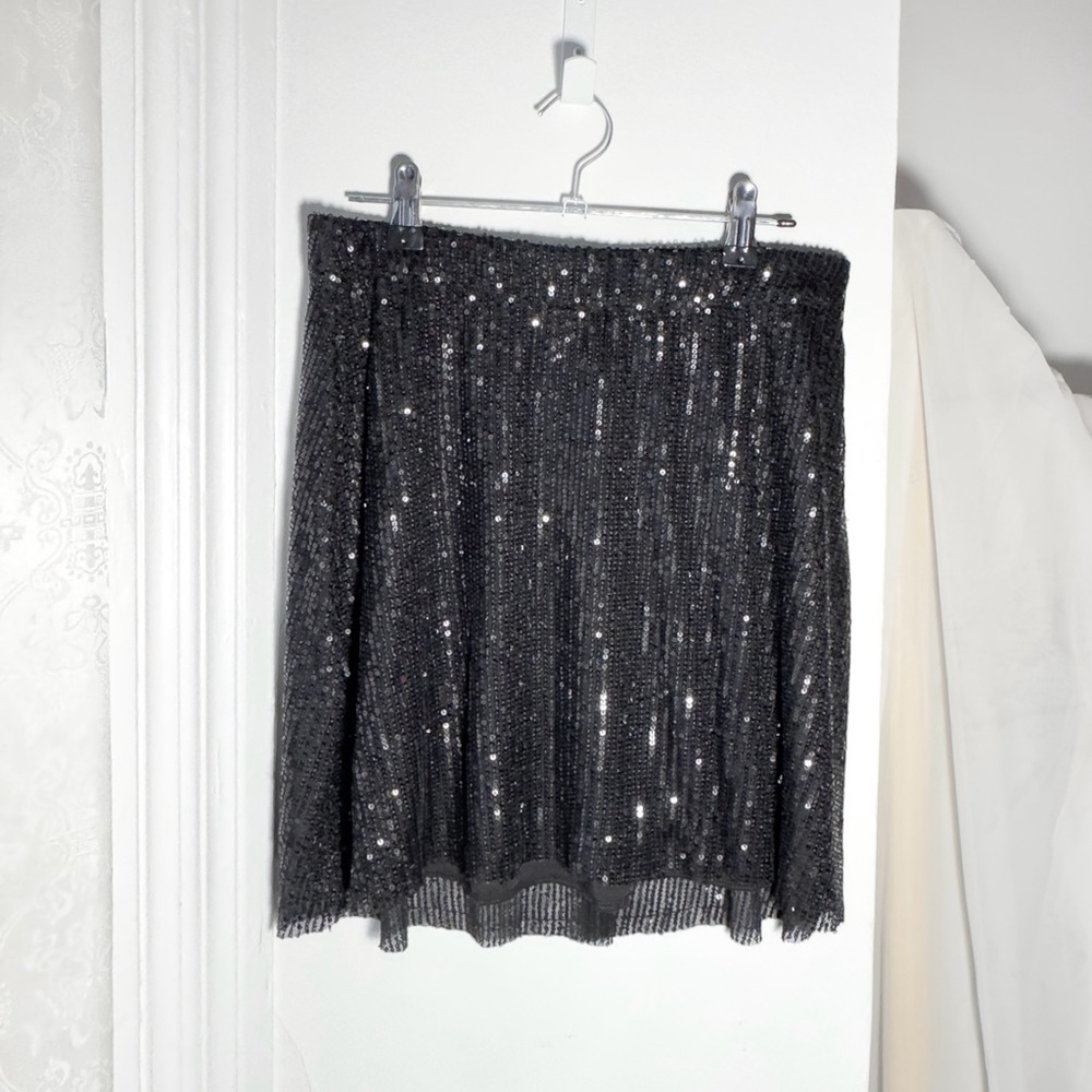 BEAR DANCE • Dolls Kill sequin sheer black skirt [ M ]